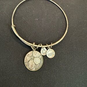 Alex and Ani Silver Bangle with Granddaughter Charm